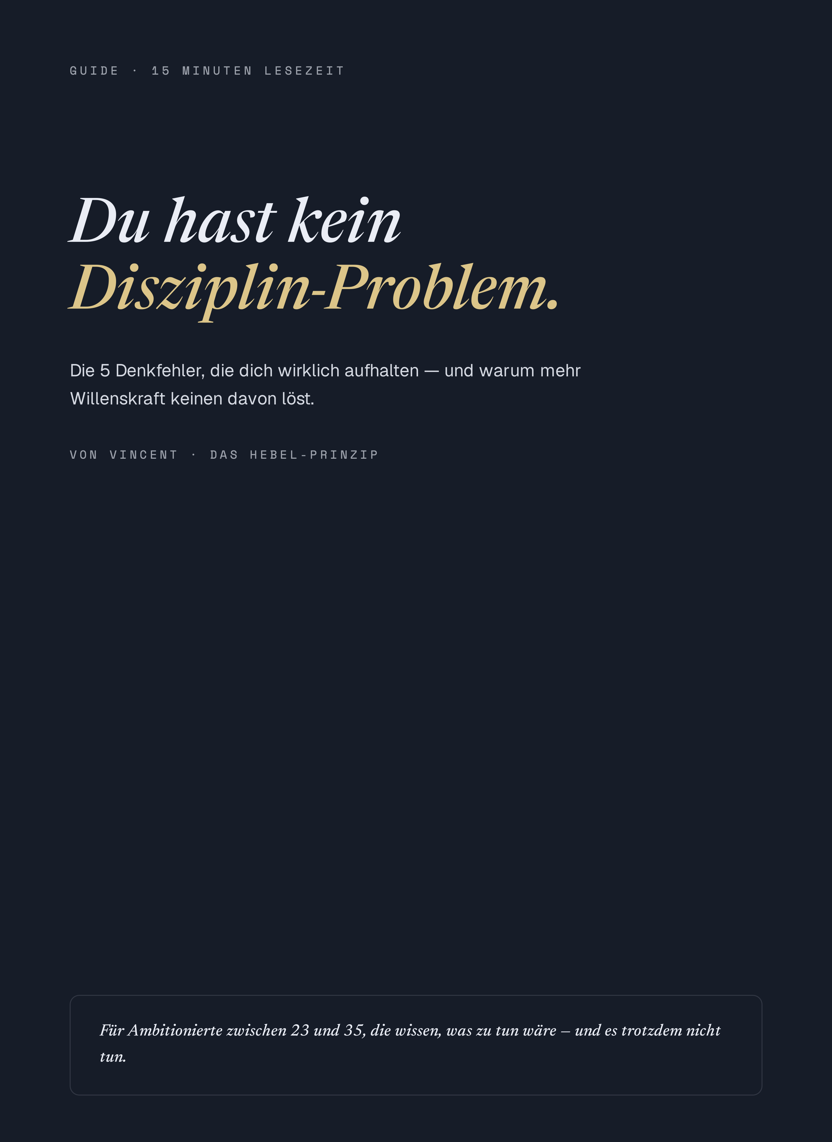 Titelseite des Guides: Die 5 Denkfehler